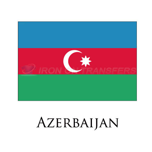 Azerbaijan flag Iron-on Stickers (Heat Transfers)NO.1821